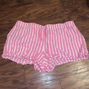Pink and White Pajama Shorts